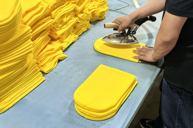 Beechfield Beanies beings steamed