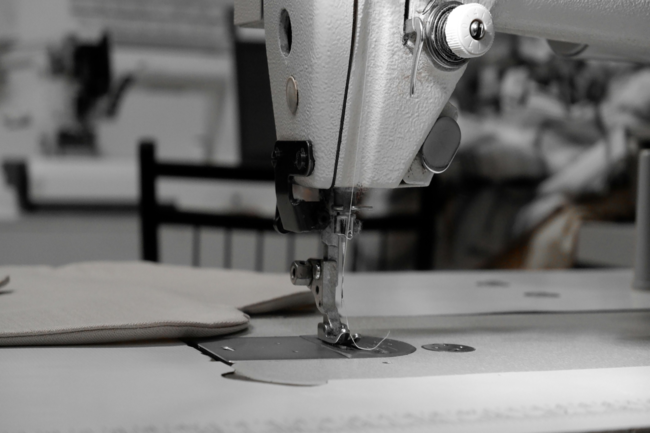 A close up of a sewing machine